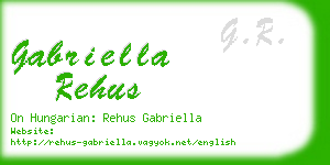 gabriella rehus business card